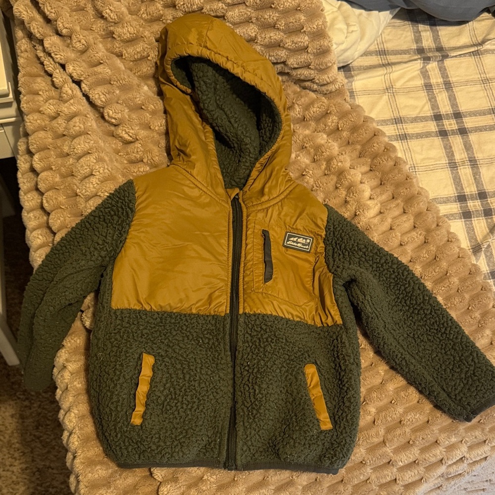 Eddie Bauer Kids Jacket in Olive and Mustard